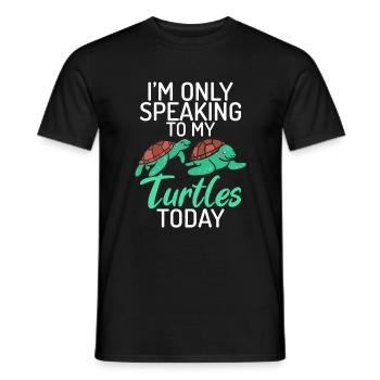 Turtle Owner Gift Turtle Lover - Men's T-Shirt - black - Front - AI Model Male 178 light (178cm)
