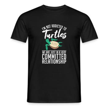 Turtle Owner Gift Turtle Lover - Men's T-Shirt - black - Front - AI Model Male 178 light (178cm)