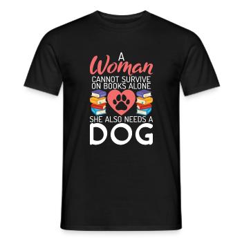 Dog Owner Gift Dog Lover - Men's T-Shirt - black - Front - AI Model Male 178 light (178cm)