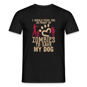 Dog Owner Gift Dog Lover - Men's T-Shirt - black - Front - AI Model Male 178 light (178cm)