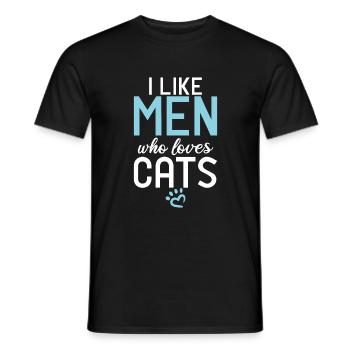 Gift Cat Owner Cat Gift - Men's T-Shirt - black - Front - AI Model Male 178 light (178cm)