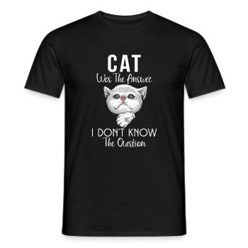 Gift Cat Owner Cat Gift - Men's T-Shirt - black - Front - AI Model Male 178 light (178cm)