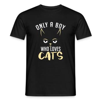 Cadeau Propriétaire de chat Cadeau de chat - T-shirt homme - noir - Devant - AI Model Male 178 light (178cm)