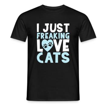 Gift Cat Owner Cat Gift - Men's T-Shirt - black - Front - AI Model Male 178 light (178cm)