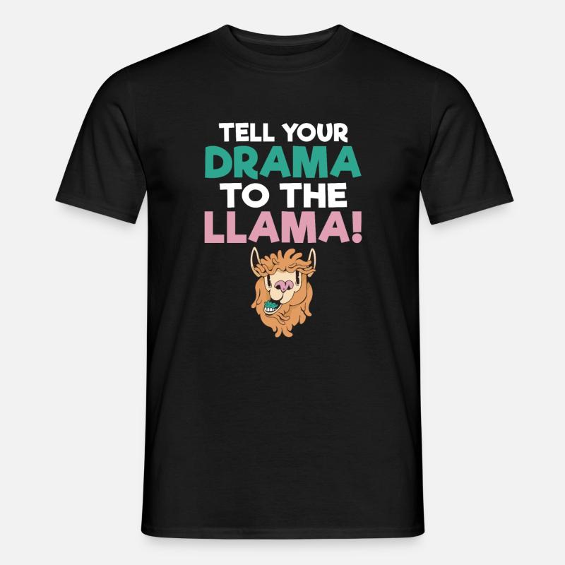Llama Gift Llama Lover Gift - Men's T-Shirt - black