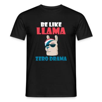 Llama Gift Llama Lover Gift - Men's T-Shirt - black - Front - AI Model Male 178 light (178cm)