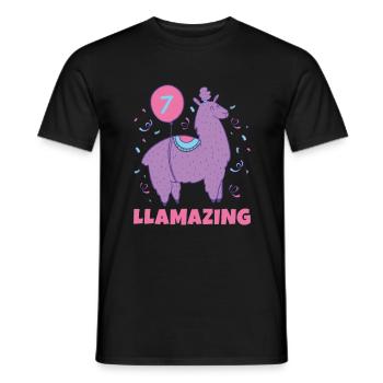 Lama Geschenk Lama Liebhaber Geschenk - Männer T-Shirt - Schwarz - Vorne - AI Model Male 178 light (178cm)