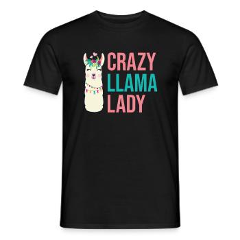 Llama Gift Llama Lover Gift - Men's T-Shirt - black - Front - AI Model Male 178 light (178cm)