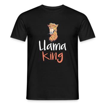 Lama Geschenk Lama Liebhaber Geschenk - Männer T-Shirt - Schwarz - Vorne - AI Model Male 178 light (178cm)