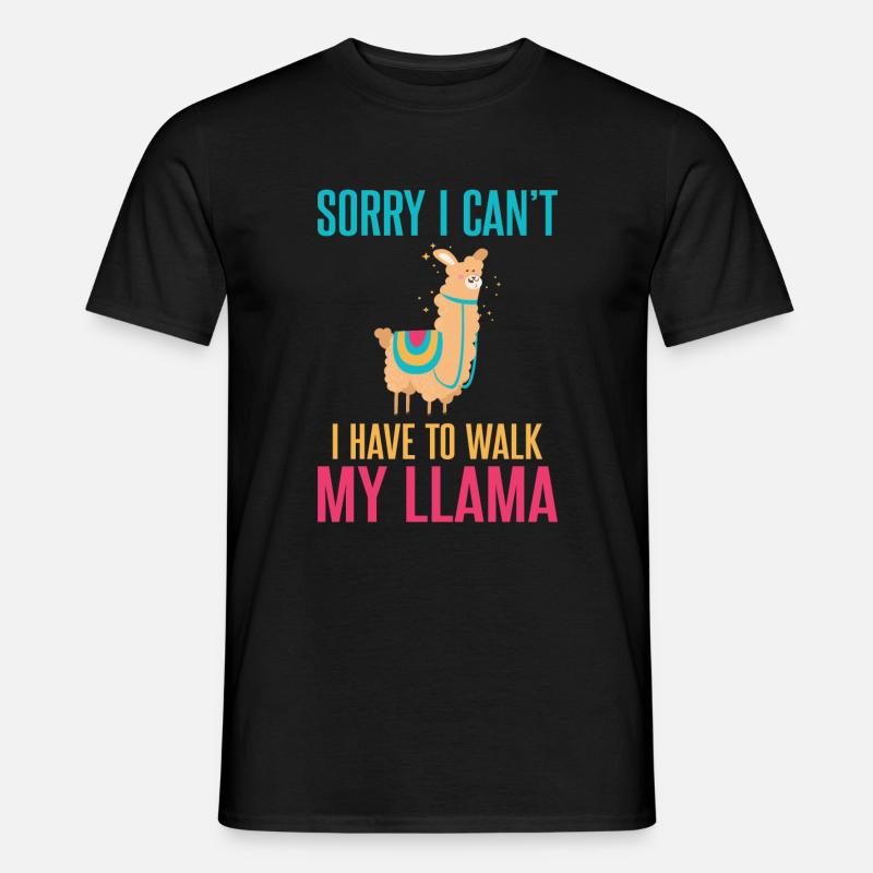 Llama Gift Llama Lover Gift - Men's T-Shirt - black