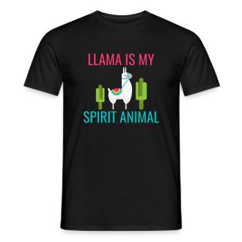 Lama Geschenk Lama Liebhaber Geschenk - Männer T-Shirt - Schwarz - Vorne - AI Model Male 178 light (178cm)