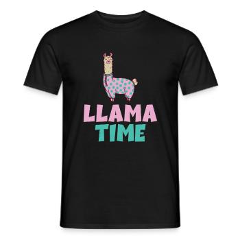 Lama Geschenk Lama Liebhaber Geschenk - Männer T-Shirt - Schwarz - Vorne - AI Model Male 178 light (178cm)