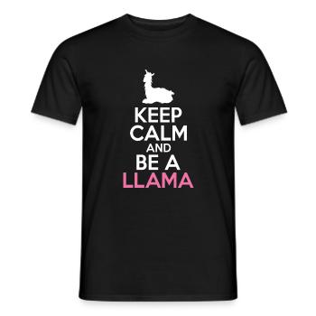 Lama Geschenk Lama Liebhaber Geschenk - Männer T-Shirt - Schwarz - Vorne - AI Model Male 178 light (178cm)