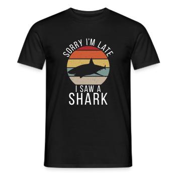 Cadeau de requin Amoureux des requins - T-shirt homme - noir - Devant - AI Model Male 178 light (178cm)