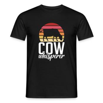 Cow Gift Cow Lover Farmer Gift - T-shirt homme - noir - Devant - AI Model Male 178 light (178cm)