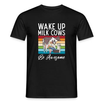 Cow Gift Cow Lover Farmer Gift - T-shirt homme - noir - Devant - AI Model Male 178 light (178cm)