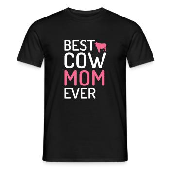 Cow Gift Cow Lover Farmer Gift - Men's T-Shirt - black - Front - AI Model Male 178 light (178cm)