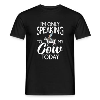 Cadeau vache Cadeau agriculteur Amoureux des vaches - T-shirt homme - noir - Devant - AI Model Male 178 light (178cm)