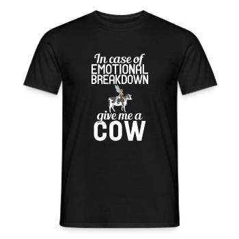 Cow Gift Cow Lover Farmer Gift - Men's T-Shirt - black - Front - AI Model Male 178 light (178cm)