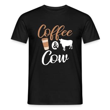 Cow Gift Cow Lover Farmer Gift - Men's T-Shirt - black - Front - AI Model Male 178 light (178cm)