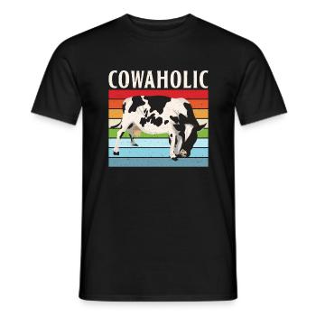 Cow Gift Cow Lover Farmer Gift - Men's T-Shirt - black - Front - AI Model Male 178 light (178cm)