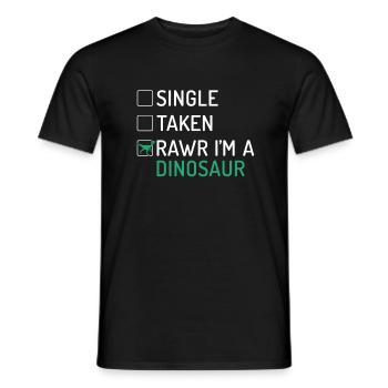 Dinosaur Gift Dino Lover Gift - Men's T-Shirt - black - Front - AI Model Male 178 light (178cm)