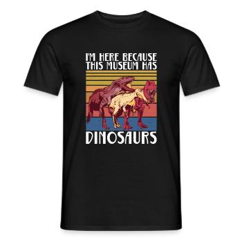 Dinosaurier Geschenk Dino Liebhaber Geschenk - Männer T-Shirt - Schwarz - Vorne - AI Model Male 178 light (178cm)