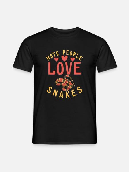 Snake Gift Snake Lover - Men's T-Shirt - black