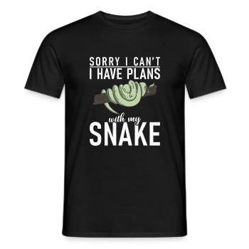 Schlange Geschenk Schlangenliebhaber - Männer T-Shirt - Schwarz - Vorne - AI Model Male 178 light (178cm)