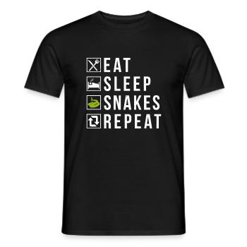 Snake Gift Snake Lover - Men's T-Shirt - black - Front - AI Model Male 178 light (178cm)