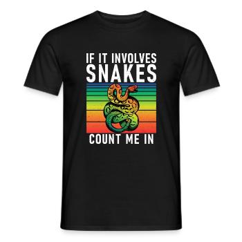 Snake Gift Snake Lover - Men's T-Shirt - black - Front - AI Model Male 178 light (178cm)