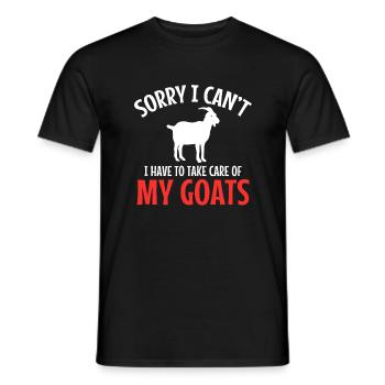 Ziegengeschenk Ziegenliebhaber Geschenk - Männer T-Shirt - Schwarz - Vorne - AI Model Male 178 light (178cm)