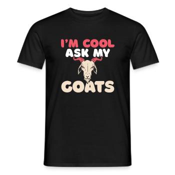 Goat Gift Goat Lover Gift - Men's T-Shirt - black - Front - AI Model Male 178 light (178cm)