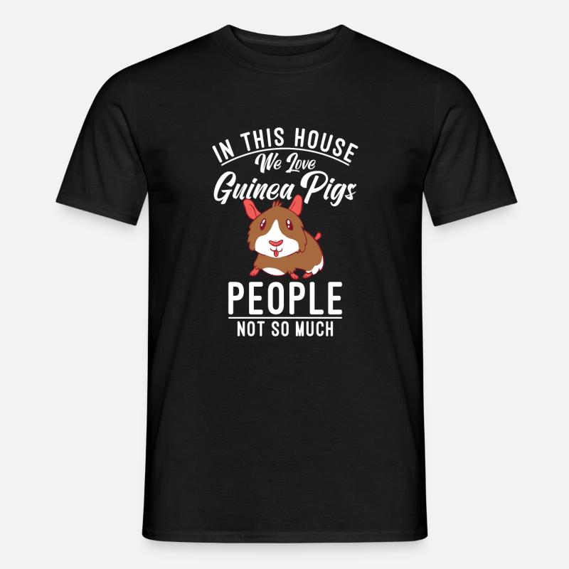 Süßes Meerschweinchen Geschenk - Männer T-Shirt - Schwarz