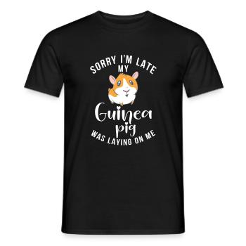 Cadeau mignon cochon d’Inde - T-shirt homme - noir - Devant - AI Model Male 178 light (178cm)