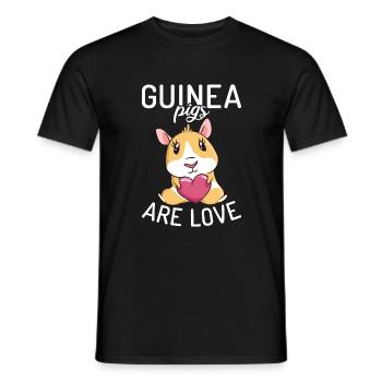 Cadeau mignon cochon d’Inde - T-shirt homme - noir - Devant - AI Model Male 178 light (178cm)