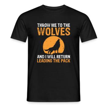 Wolf Geschenke Wolf Liebhaber - Männer T-Shirt - Schwarz - Vorne - AI Model Male 178 light (178cm)