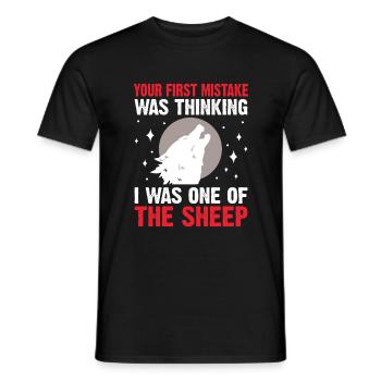 Wolf Geschenke Wolf Liebhaber - Männer T-Shirt - Schwarz - Vorne - AI Model Male 178 light (178cm)