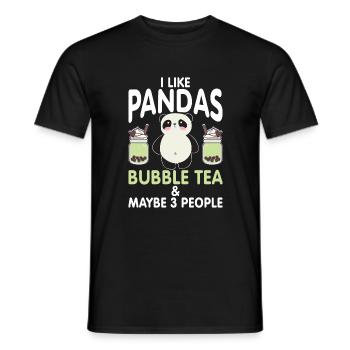 Panda Geschenke Panda Liebhaber - Männer T-Shirt - Schwarz - Vorne - AI Model Male 178 light (178cm)