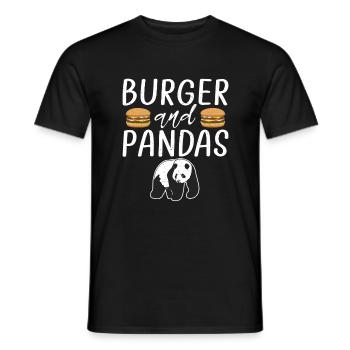 Panda Cadeaux Panda Lover - T-shirt homme - noir - Devant - AI Model Male 178 light (178cm)