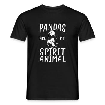 Panda Cadeaux Panda Lover - T-shirt homme - noir - Devant - AI Model Male 178 light (178cm)