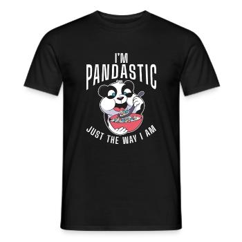Panda Cadeaux Panda Lover - T-shirt homme - noir - Devant - AI Model Male 178 light (178cm)