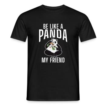 Panda Geschenke Panda Liebhaber - Männer T-Shirt - Schwarz - Vorne - AI Model Male 178 light (178cm)