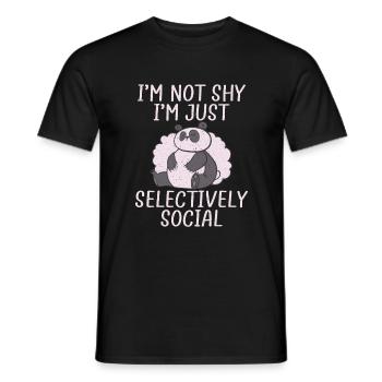 Panda Cadeaux Panda Lover - T-shirt homme - noir - Devant - AI Model Male 178 light (178cm)