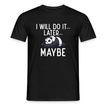 Panda Geschenke Panda Liebhaber - Männer T-Shirt - Schwarz - Vorne - AI Model Male 178 light (178cm)