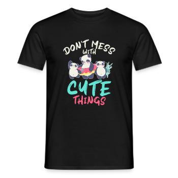 Panda Geschenke Panda Liebhaber - Männer T-Shirt - Schwarz - Vorne - AI Model Male 178 light (178cm)