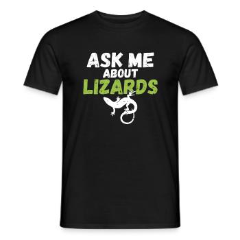 Eidechsenliebhaber Eidechse Geschenk Eidechse Besitzer - Männer T-Shirt - Schwarz - Vorne - AI Model Male 178 light (178cm)