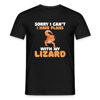 Eidechsenliebhaber Eidechse Geschenk Eidechse Besitzer - Männer T-Shirt - Schwarz - Vorne - AI Model Male 178 light (178cm)