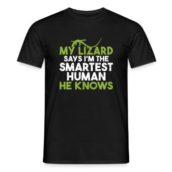 Eidechsenliebhaber Eidechse Geschenk Eidechse Besitzer - Männer T-Shirt - Schwarz - Vorne - AI Model Male 178 light (178cm)