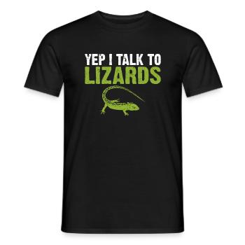Eidechsenliebhaber Eidechse Geschenk Eidechse Besitzer - Männer T-Shirt - Schwarz - Vorne - AI Model Male 178 light (178cm)